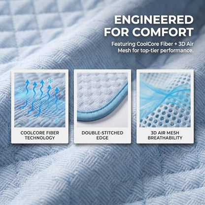 Dog Cooling Mat for cats Medium Pets, Gel Free Ice Silk Self Cooling Pad - Image 4