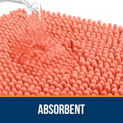 OLANLY Bathroom Runner Rugs 47x20, Extra Soft Absorbent Chenille Bath Rugs - Image 4