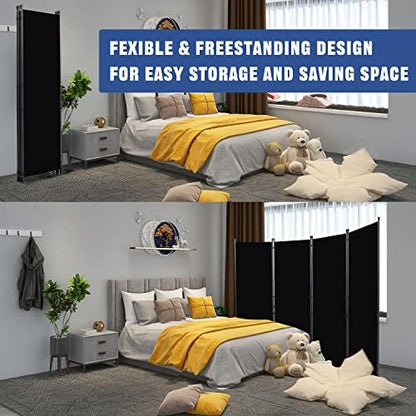 Room Divider 4 Panel-88''Wide, 6FT Room Dividers and Folding Privacy Screens - Image 5