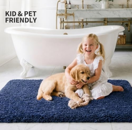 ILANGO Bathroom Rugs 24" × 17", Extra Soft Absorbent Microfiber Bath Rugs - Image 2