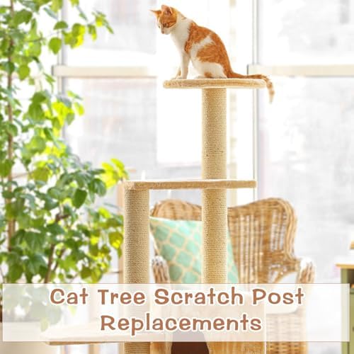 4 PCS M8 Cat Scratching Post Replacement, 12in Sisal Pole Cat Tree Replacement - Image 7