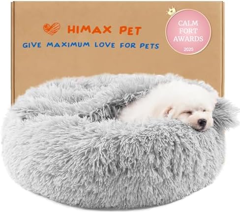Himax Small Cat & Dog Bed with Cover, Calming Dog Bed by HIMAXPET