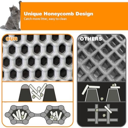 Cat Litter Mat 12"x12", Double Layer EVA litterbox Mat - Image 5