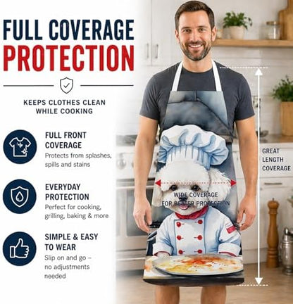 Caroline's Treasures Bichon Frise The Chef Apron Cooking Kitchen Server Baking - Image 3