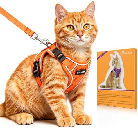 Cat Harness and Leash Set, Escape Proof Kitten Harness by DOMoreWithYourPet