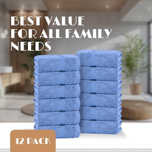 Wealuxe Light Blue Washcloths - Image 4