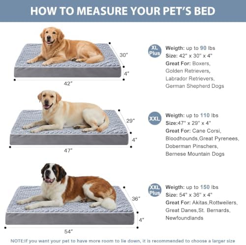WNPETHOME 47×29 inch Orthopedic Washable XXL Large Dog Bed - Image 5