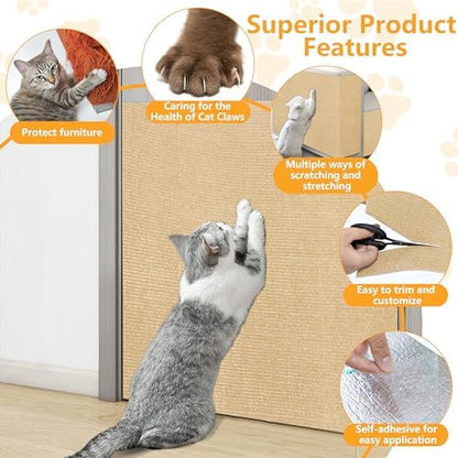 Cat Scratch Pad for Wall, Scratch Furniture Protector - Image 3