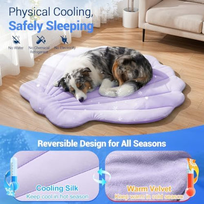 Q-Max>0.5 Dog Cooling Mat 40''×40'', Shell Purple - Image 3