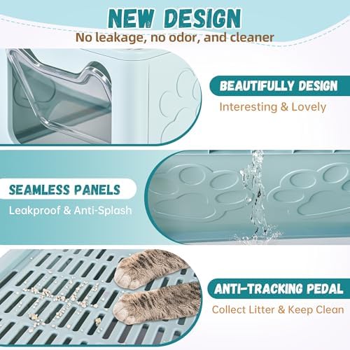 Covered Cat Litter Box, Extra Large Drawer Design - Image 5