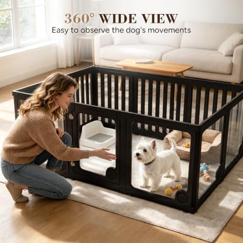 Heeyoo Clear Acrylic Dog Playpen - Image 5
