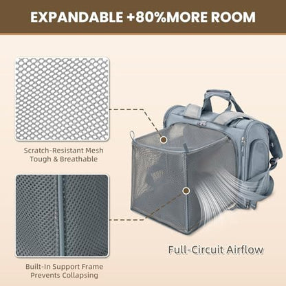 Lollimeow Expandable Large Cat Carrier Backpack, Supports up to 14 lbs - Image 3