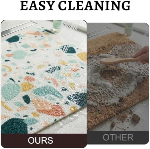 Corner Shower Mat Non Slip, 28x 28 Inches Triangular Bath Mats - Image 4