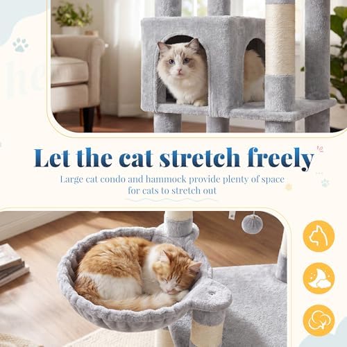 Hey-brother Cat Tree Tower, Wide Base, 5 Platforms - Image 6