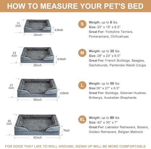 WNPETHOME Orthopedic Washable Dog Bed Large - Image 3