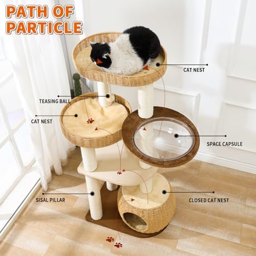 Modern Cat Tree for Large Cats, Sturdy Design - Image 2