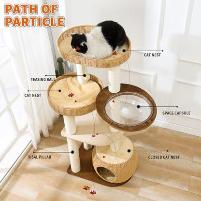 Modern Cat Tree for Large Cats, Sturdy Design - Image 2