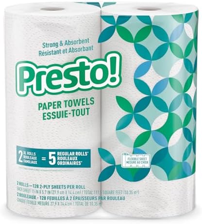 Amazon Brand - Presto! Flex-a-Size Kitchen Paper Towels, Strong and Absorbent - Image 2