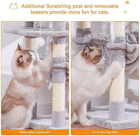 Heybly Cat Tree, 70 inches Tall Cat Tower - Image 3