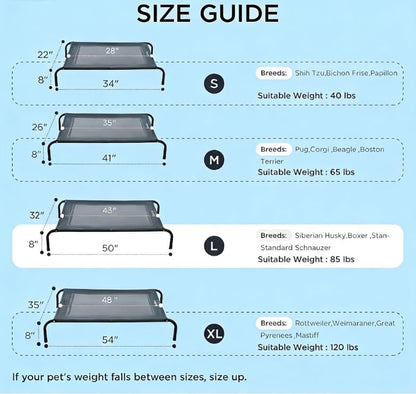 50" Lx32 Wx8 H Cooling Elevated Dog Bed - Image 4