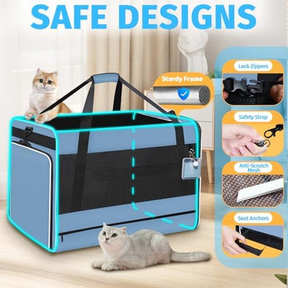 Petskd Side Expandable Extra Large Cat Carrier - Image 6