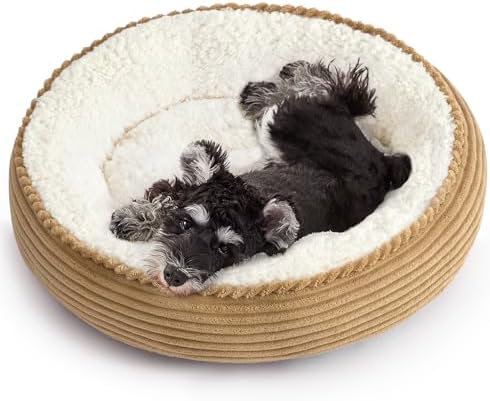 Love's cabin Round Donut Cat and Dog Cushion Bed, 24in Pet Bed by Lovescabin