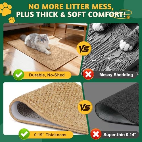 ENONCI Corner Cat Scratcher Wall, 19.6x9.8 Cat Scratcher Pad - Image 4