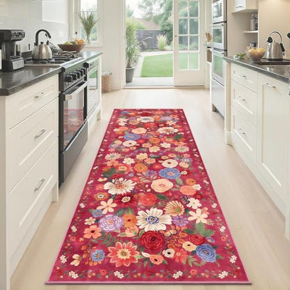 Red Hallway Runner Rug 2x6 for Bedroom Kitchen - Image 6