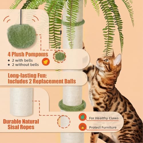 42" Tall Palm Tree Cat Scratching Post - Image 6