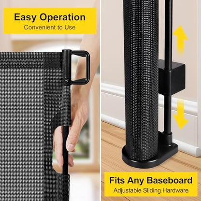 Reinforced 42" Tall x 100" Extra Wide Retractable Baby Gates - Image 6