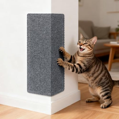 Wall Cat Scratcher for Indoor Cats, Corner Furniture Protector Grey by REFLYING