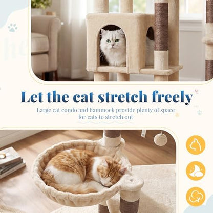 Hey-brother Cat Tree Tower, Wide Base, 5 Platforms - Image 6