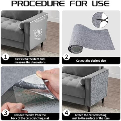2 Pcs Self-Adhesive Cat Scratch Mat, Cat Scratch Furniture Protector - Image 4