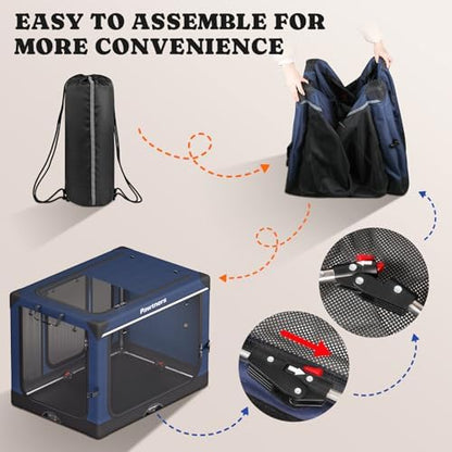 Collapsible Dog Crate: 26 Inch Foldable Soft Sided Dog Crate - Image 3