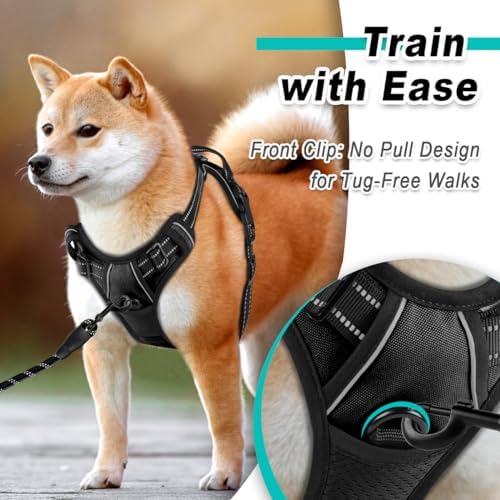BARKBAY Dog Harness for Large Dog No Pull 2 Leash Clips Dog Vest - Image 2