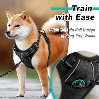 BARKBAY Dog Harness for Large Dog No Pull 2 Leash Clips Dog Vest - Image 2
