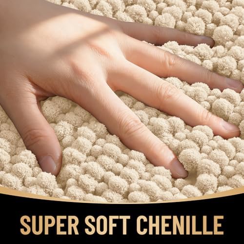 OLANLY Thick Chenille Large Bathroom Rugs 59x35, Absorbent Bath Mat - Image 2