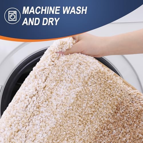 OLANLY Bathroom Runner Rug 59x17, Extra Soft Absorbent Microfiber Bath Rugs - Image 5