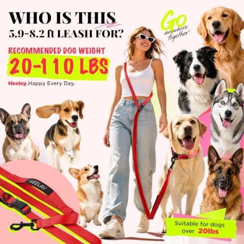 Hands Free Dog Leash, 5.9-8.2ft Multifunctional Crossbody Rope - Image 2