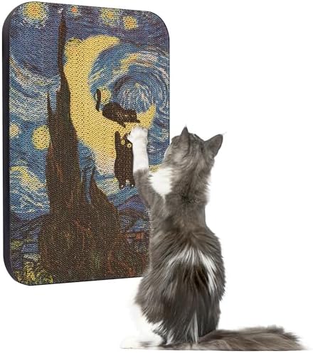 Cat Wall Scratcher, Art Cat Scratching Board by LESISSMER