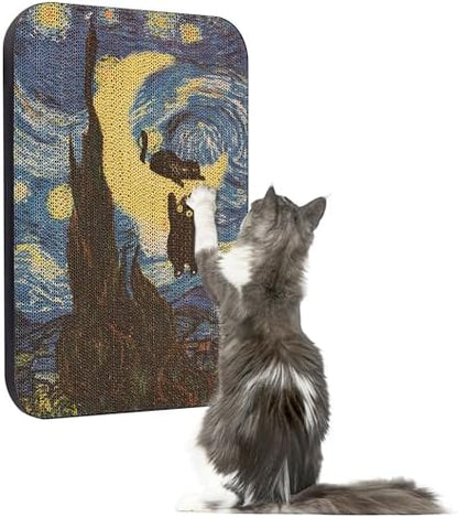 Cat Wall Scratcher, Art Cat Scratching Board by LESISSMER