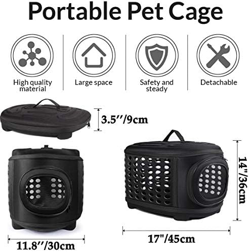 Collapsible Cat Carrier Hard, Travel Pet Carriers Bag - Image 2