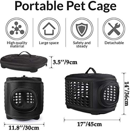 Collapsible Cat Carrier Hard, Travel Pet Carriers Bag - Image 2