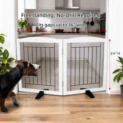 ZJSF Freestanding Dog Fence Indoor, Foldable Dog Gate - Image 2