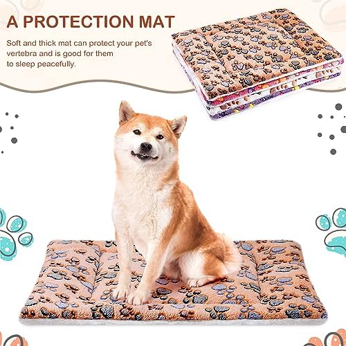Tuanse 4 Pack Soft Pet Bed Mat Small Dog Crate Fleece - Image 5