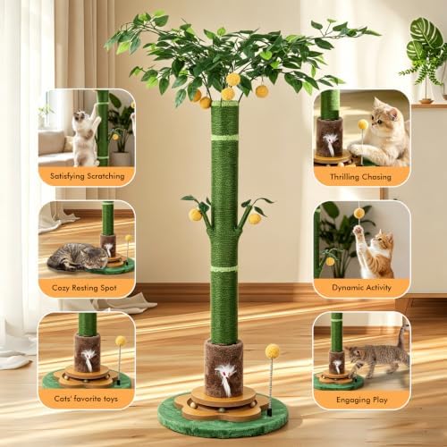 47'' Extra Tall Cat Scratching Post, Cute Cat Scratching Post - Image 5