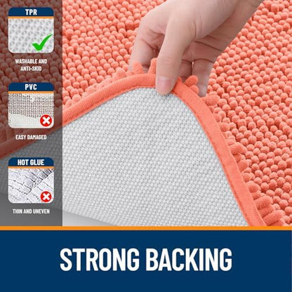 OLANLY Bathroom Rugs 30x20, Extra Soft Absorbent Chenille Bath Rugs - Image 6