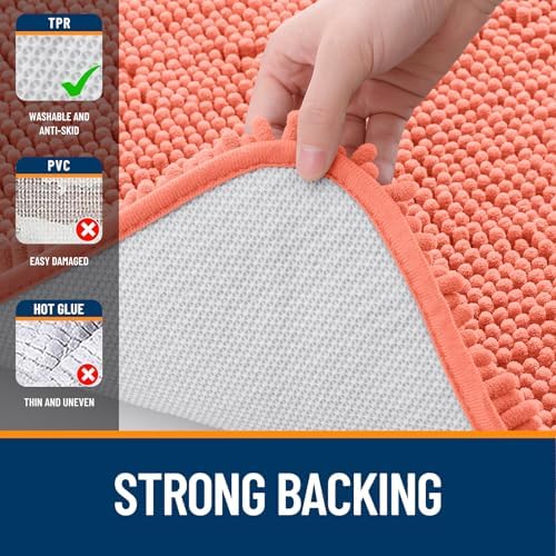 OLANLY Large Bathroom Rugs 40x32, Extra Soft Absorbent Chenille Bath Rugs - Image 6