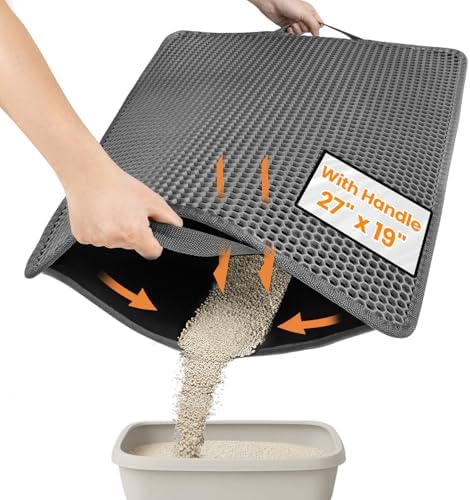 Cat Litter Mat, Upgrade Super Waterproof Back Layer Litter Box Mat, Non Slip by Conlun