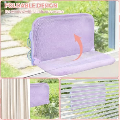 2 Pack Cat Window Perch, Cat Window Hammock Cordless Foldable Window Bed - Image 5